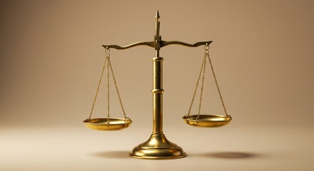 Golden Balance Scale Symbolizing Justice and Equilibrium