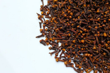 A spice of dried cloves, herbal medicine plant