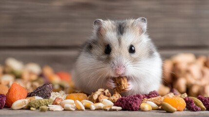Adorable Hamster Enjoys Tasty Treat