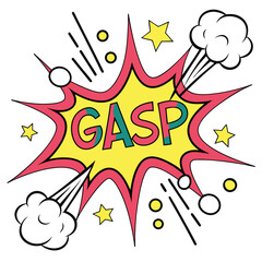 Colorful comic book speech bubble illustration