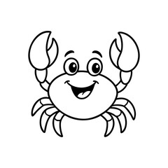 Happy Crab Cartoon