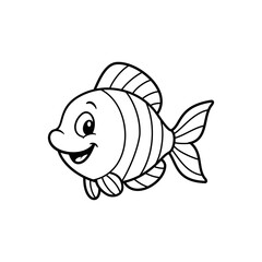 Striped Fish Cartoon