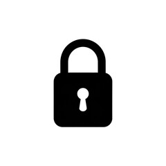 Lock Icon Isolated on Transparent Background &ndash; Cybersecurity and Privacy Symbol PNG