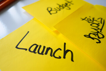 Bright Yellow Sticky Notes Showcasing Business Project Strategies