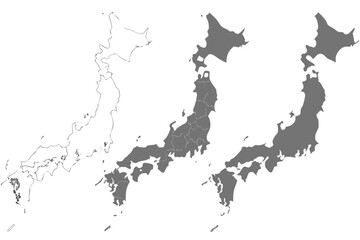 Detailed Map of Japan Showing Prefectures