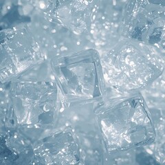 Obraz premium Ice Cube Close-up Background