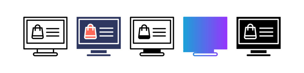 Shopping Website multiple icon