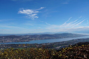 Panorama view from Uetliberg mountain - Z&uuml;rich