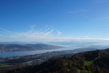 Panorama view from Uetliberg mountain - Zürich