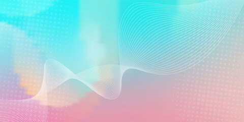 Soft Gradient Pastel Abstract Background with a dotted. Smooth dynamic wavy lines. Modern banner template design.