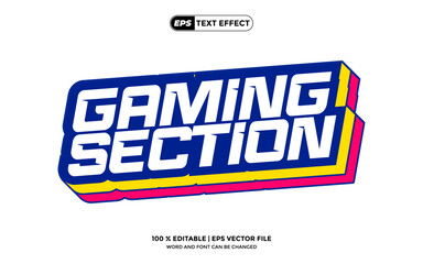 Gaming Text Effect Editable Design Vector