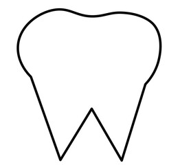 tooth icon vector illustration on white background