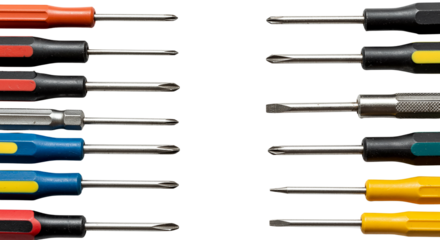 set of screwdrivers isolated on white background png