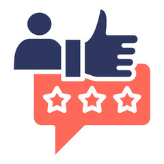 Customer Review glyph color icon