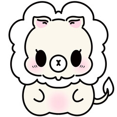 Cute animal cartoon characters for coloring and decoration 