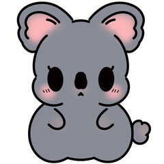Cute animal cartoon characters for coloring and decoration 