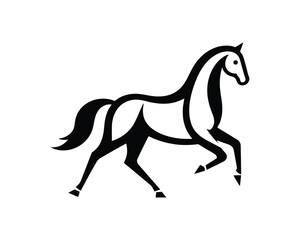 Fototapeta premium Elegant stallion minimalist vector horse illustration