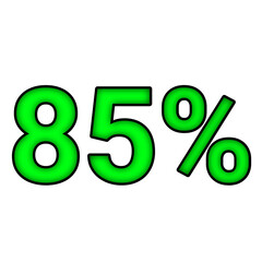 85% percent discount	