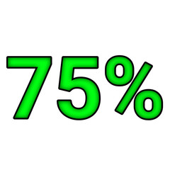 75% percent discount	