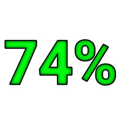 74% percent discount	