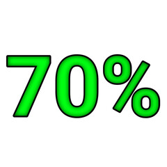 70% percent discount	