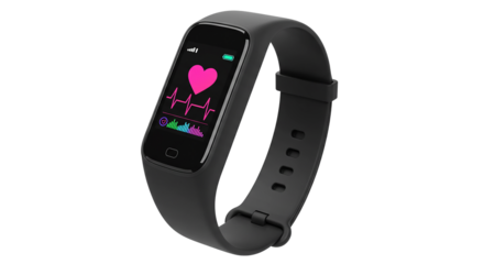 Black smart watch on white background png