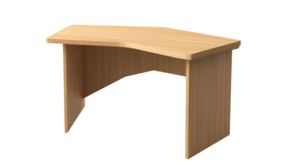 Compact corner desk with efficient use of space Transparent background, PNG
