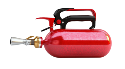 Compact fire extinguisher designed for home use Transparent background, PNG
