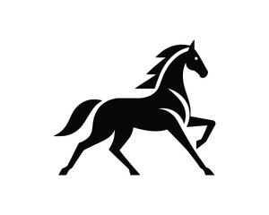 Obraz premium Elegant stallion dynamic vector illustration for equestrian design