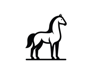 Fototapeta premium Elegant stallion stylized vector horse illustration 2