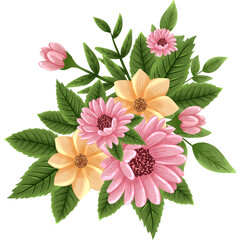 bouquet of pink flowers