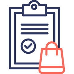 Shopping Agreement line color icon