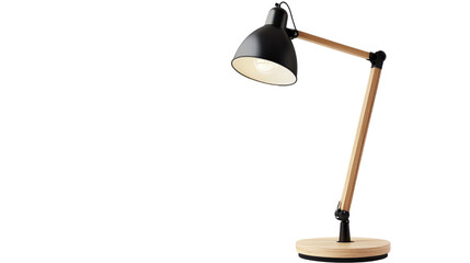 Contemporary floor lamp with adjustable arm and LED bulb Transparent background, PNG