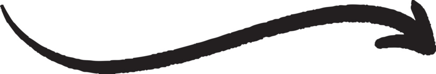 A hand-painted gouache arrow with expressive brush strokes, combining organic movement and modern design. Perfect for creative visuals, motion cues, or infographic elements.