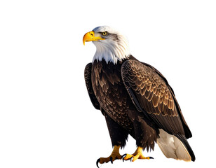 Obraz premium bald eagle on white background