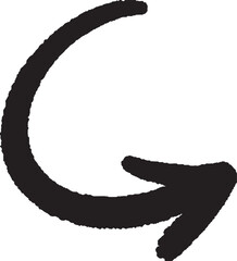 A hand-painted gouache arrow with expressive brush strokes, combining organic movement and modern design. Perfect for creative visuals, motion cues, or infographic elements.