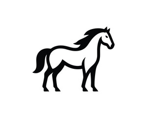 Obraz premium Elegant stallion modern vector illustration for equestrian designs