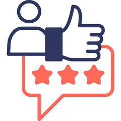 Customer Review mixed color icon