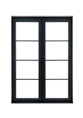 window on a white background, Black wood window frame isolated on white background