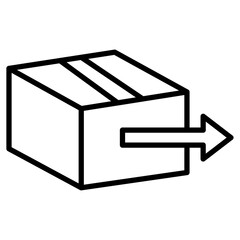 distribute icon flat thin outline art logo