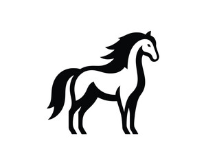 Obraz premium Elegant horse emblem vector illustration elegant
