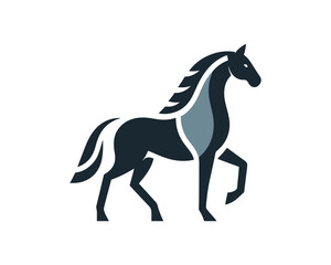Obraz premium Elegant stylized horse vector illustration for branding and design