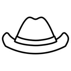 hat icon flat thin outline art logo