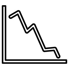 loss icon flat thin outline art logo