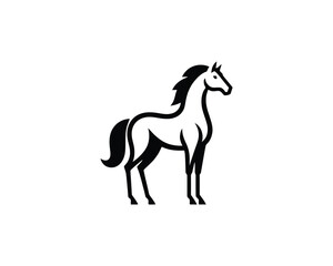 Obraz premium Elegant stallion bold vector illustration for equine branding