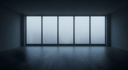 Contemporary Minimalist Room With Large Window Offering Serene Light