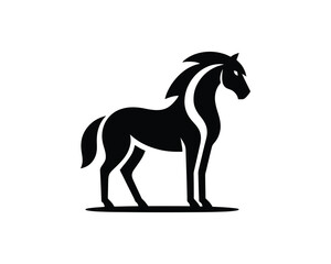 Stylized stallion bold vector art for equestrian design