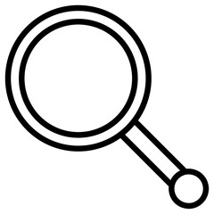 search icon flat thin outline art logo