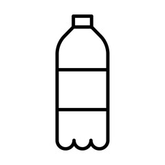water bottle icon flat thin outline art logo