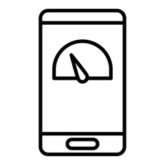 wifi speed icon flat thin outline art logo